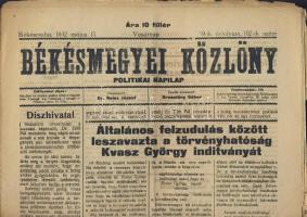 1932 Békésmegyei Közlöny politikai napilap májusi száma