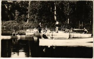 1929 Baja, Kamarás-Duna (Sugovica), Duna és Drava csónakok. photo