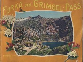 cca 1920 Furka und Grimselpass 40 oldals képes kiadvány / 40 pages booklet with photos 28x20 cm