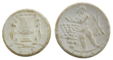 Német Birodalom / Meissen 1921. 30pf és 50pf fehér porcelán szükségpénzek T:1-,2 German Empire / Mei...