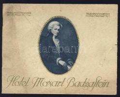 cca 1910 Hotel Mozart Badgastein 16 oldalas képes reklámfüzet / 16 pages booklet with photos (előlap sérült / tear on cover)