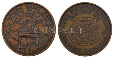 2000. "Magyar Államalapítás Emlékérem Sorozat - Magyar koronázási jelvények" bronz emlékér...