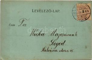 1900 Nagyrőce, Gross-Rauschenbach, Velká Revúca; Fő tér a vendéglővel. Büchler Béla kiadása / main s...