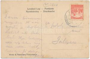 Gölnicbánya, Gelnica; Városház, adóhivatal, Toffler J. üzlete, A cs. és kir. szab. Adriai Biztosító ...