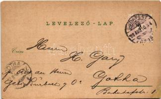 1898 (Vorläufer) Poprád (Tátra, Tatry); Üdvözlet a Huszparkból, szállók és villák, Központi Kárpátok...