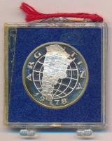 1978. "Argentína - Labdarúgó Világbajnokság" jelzetlen Ag emlékérem (16,6g/0.925/32mm) T: ...