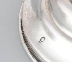 Ezüst (Ag) talpú kristály váza, jelzett, m: 24 cm