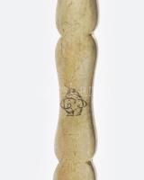 Ezüst (Ag) késbak, jelzett, h: 9,5 cm, nettó: 346g