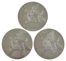 Libéria 2002. 1$ "Európai valuta 20-100-200E" (3xklf) multicolor Cu-Ni fantázia érmek T:PP...