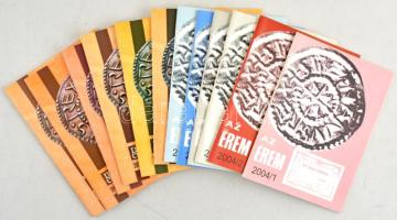 2004-2009. AZ ÉREM c. folyóirat 12db lapszáma jó állapotban, teljes évfolyamok!