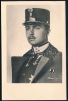 cca 1930 Habsburg Ottó (1912-2011) katonai egyenruhában, fotólap, 14×9 cm