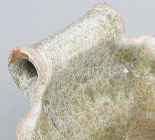 Gorka Géza (1894-1971): Kínáló tál, mázas kerámia, jelzett (Nógrádverőce), peremén és fülén lepattan...