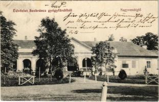 1913 Szobránc-gyógyfürdő, Kúpele Sobrance; nagyvendéglő. Ignáczy Géza fényképész kiadása / grand restaurant (EK)