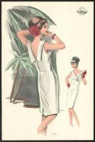 cca 1950 3 db Wemo Modes Internationales vintage divatkép, ofszet nyomat, papír, 32x21,5 cm