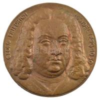 NSZK 1959 Georg Friedrich Händel 1759-1959- Handel Festspiele im Halle Saale bronz emlékérem jelzett d:78 mm T: 2 / 1959 GFRGeorg Friedrich Händel 1759-1959- Handel Festspiele im Halle Saale bronze commemorative coin d: 78 mm, C: EF