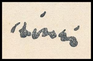 Rippl-Rónai József (1861-1927): Lovak. Cinkográfia, papír, jelzett a cinkográfián, apró lapszéli sér...