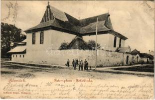 1901 Késmárk, Kezmarok; Evangélikus fatemplom. Schmidt Edgar kiadása / Holzkirche / Lutheran wooden church (EK)