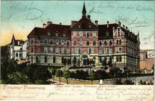 1903 Pozsony, Pressburg, Bratislava; Mária védő árvaház. Mehner & Maas / Waisenhaus Maria-Schutz / orphanage (EK)