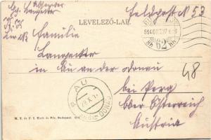 1914 Budapest VI. Teréz körút, Nyugati pályaudvar, vasútállomás, villamosok, M. k. dohánytőzsde, üzl...