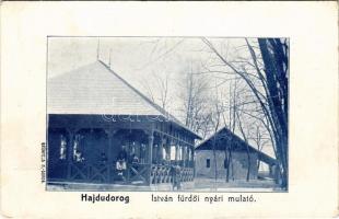 1909 Hajdúdorog, István fürdői nyári mulató. Grünfeld kiadása (EK)