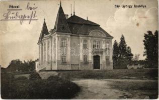 1915 Pécel, Fáy György kastélya. Schwarz fényképész (Rb)