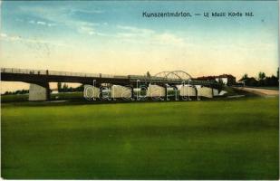 1928 Kunszentmárton, új közúti Körös híd. Tábory Ilona kiadása