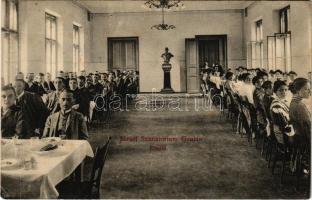 1910 Gyula, József szanatórium, ebédlő, belső (r)