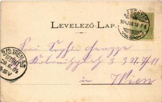 1904 Kaposvár, Korona utca, Korona szálloda, üzletek. Szabó Lipót kiadása (fl)