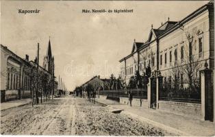 1912 Kaposvár, MÁV (Magyar Királyi Államvasutak) nevelő- és tápintézet. Szabó Lipót kiadása (EK)
