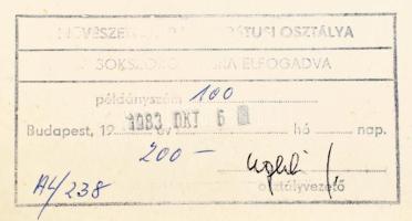 Melocco Miklós (1935-): Szokratész. Szitanyomat, papír, jelzett, hajtásnyomokkal. Lap bal alsó sarká...