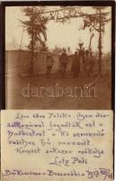 1917 Bukovina-Bessarábia, Diadalkapu a hadbiztos tiszteletére / WWI K.u.k. military triumphal arch in Bessarabia. photo (EK)