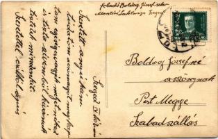 1930 Szeged, Mars téri laktanya udvara, Magyarország tízéves jubileuma, katonai ünnepség darutollas ...