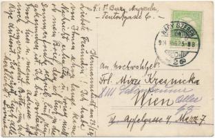 1914 Nagyszeben, Hermannstadt, Sibiu; Katonai felvonulás, indulás a frontra, katonai zenekar / WWI A...