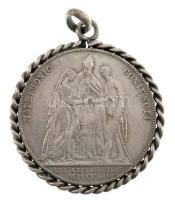 Ausztria 1854A 1G Ag "Ferenc József és Erzsébet házasságkötése" Bécs jelzetlen keretben (b...