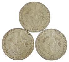 1929. 2P Ag "Madonna" (2x) + 1932. 2P Ag "Madonna" T:2-,3 Adamo P7