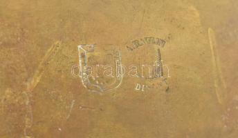 Dinant belga réz kaspó, sárkányos motívummal, jelzett, 30x11x13cm