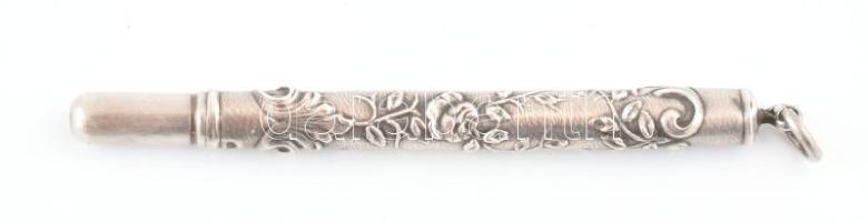 Ezüst (Ag) mártogatós toll medál, jelzés nélkül, h: 7 cm, bruttó: 2g