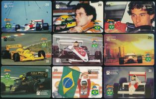 1989-1991 9 db Ayrton Sennát ábrázoló telefonkártya