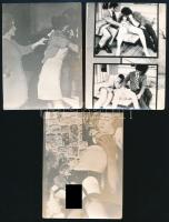 cca 1970 5 db régi porno fotó, kissé sérült, 12x9 cm