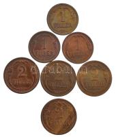 1931-1940. 2f bronz (4xklf) + 1933-1938. 1f bronz (3xklf) T:2