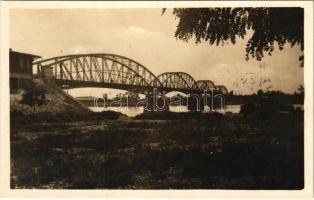 Komárom, Komárnó; Nagy híd / velky most / bridge + "1938 Komárom visszatért" So. Stpl