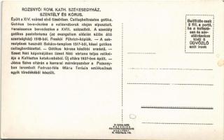 Rozsnyó, Roznava; Római katolikus székesegyház belső, szentély és kórus / cathedral interior, altar ...