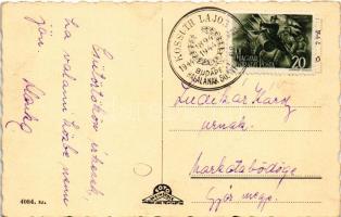 1944 Munkács, Mukacheve, Mukacevo; Horthy Miklós utca / street + "1894-1944 Kossuth Lajos halál...