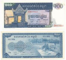 Kambodzsa DN (1972) 100R (2xklf) T:I Cambodia ND (1972) 100 Riels (2xdiff) C:UNC Krause P#12,13