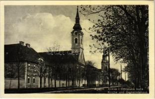 1941 Apatin, Crkva i Opcinska kuca / Kirche und Gemeindehaus / templom és községháza / curch and town hall (EK)