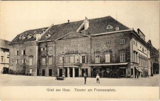 Graz, Theater am Franzensplatz, Conditorei / theatre, square, confectionery