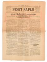 1919 Pesti Napló 1919. március 25., 70. évf. 71. szám, a címlapon: Vörös Hadsereget szervezünk, a címlapon bejelölésekkel, 12 p.