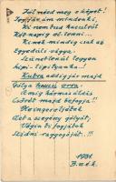 Boldog újévet! Hármasikrek - humoros írás a hátoldalon / New Year greeting, triplets humour. L&P...