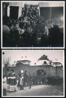 cca 1940 Katonai temetés, 3 db fotó Horváth egri műterméből, 12,5×17 cm