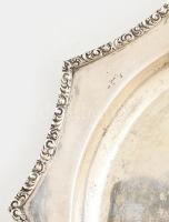 Ezüst (Ag) tálca, jelzett, 200 g, d: 19,5 cm